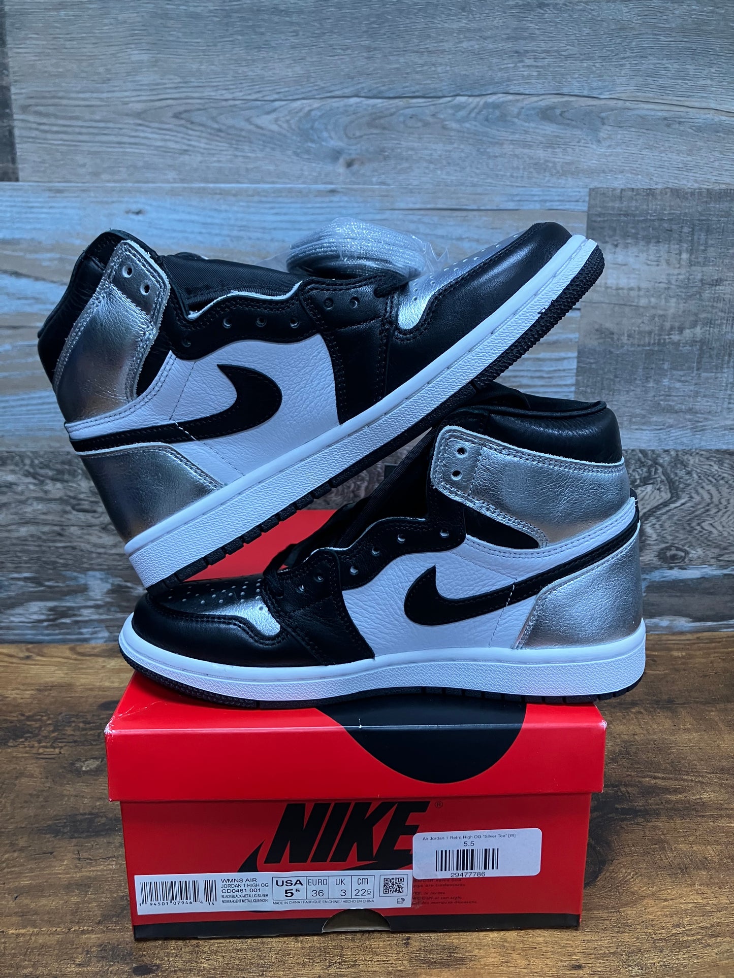 Jordan 1 Silver Toe Size 5.5