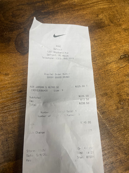 9 - Nike Air Jordan 5 Retro SP 'Michigan'