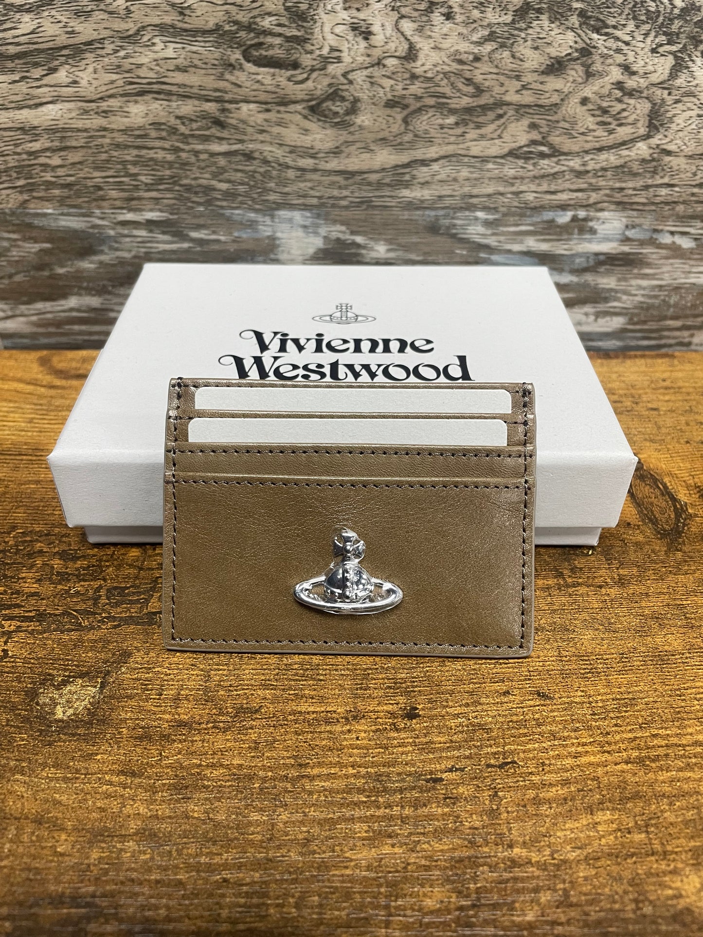 OS - Vivienne Westwood Brown Flat Card Holder