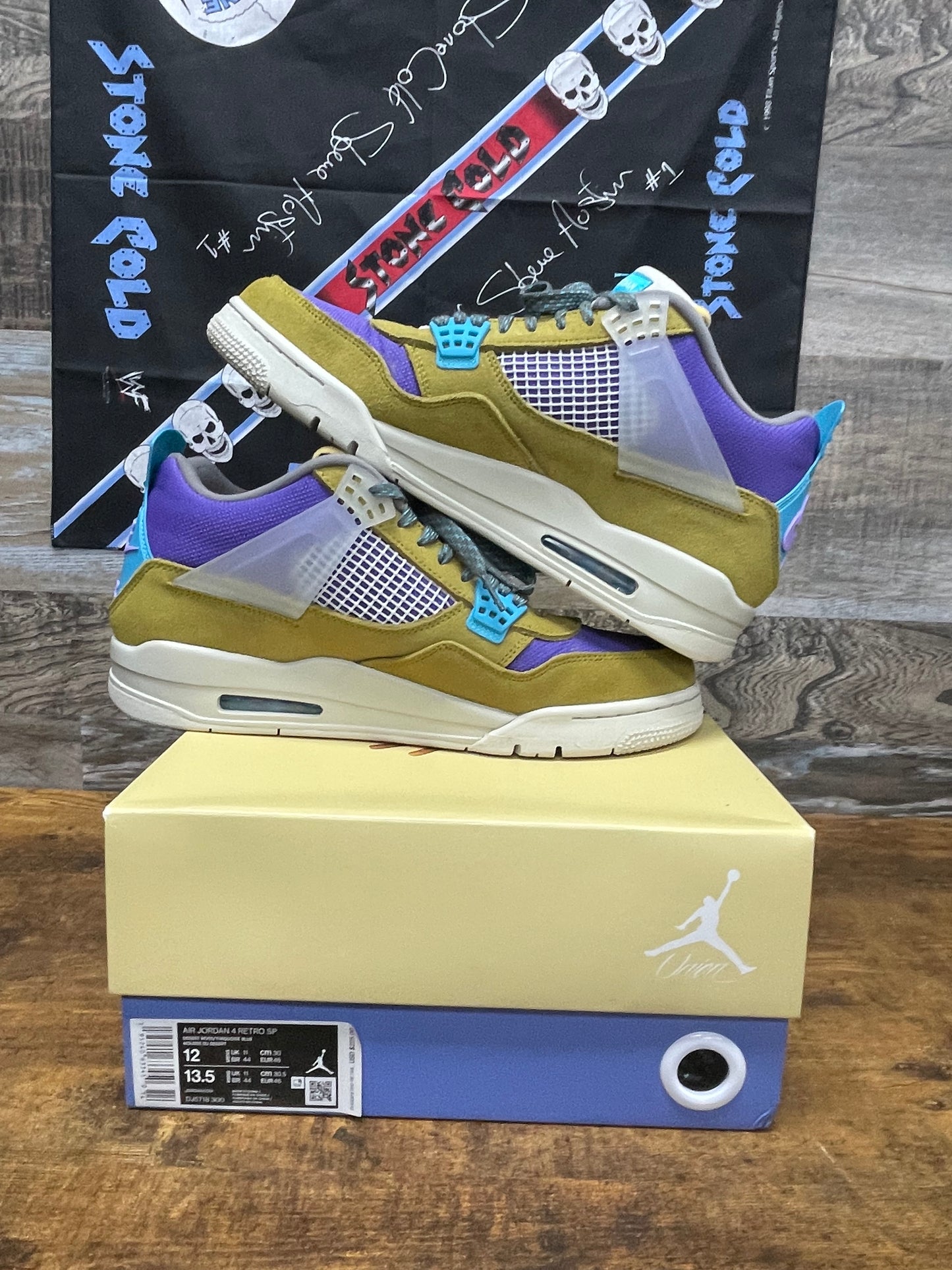Jordan 4 Union Desert Moss Size 12