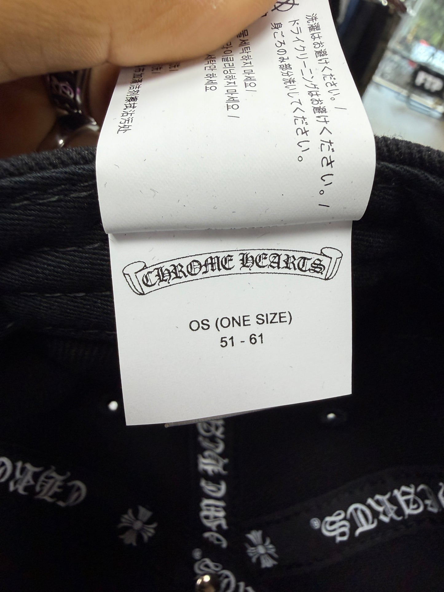 Chrome Hearts Cross Denim Hat black New