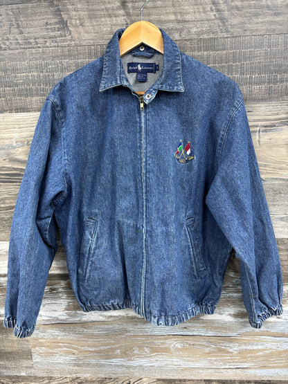 S- Polo Ralph Lauren Denim Cross Flags Jacket