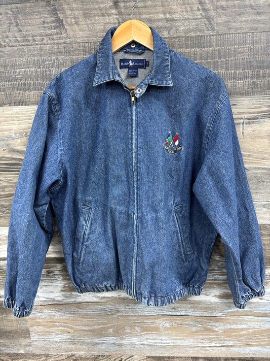 S- Polo Ralph Lauren Denim Cross Flags Jacket