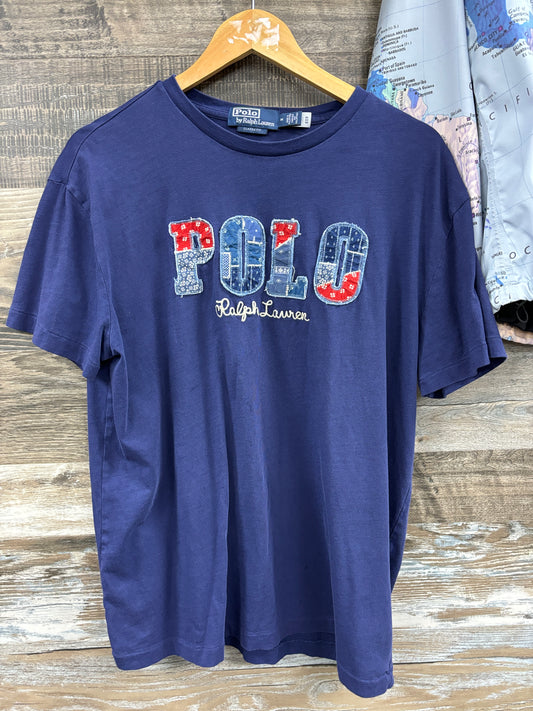 Polo patchwork tee M