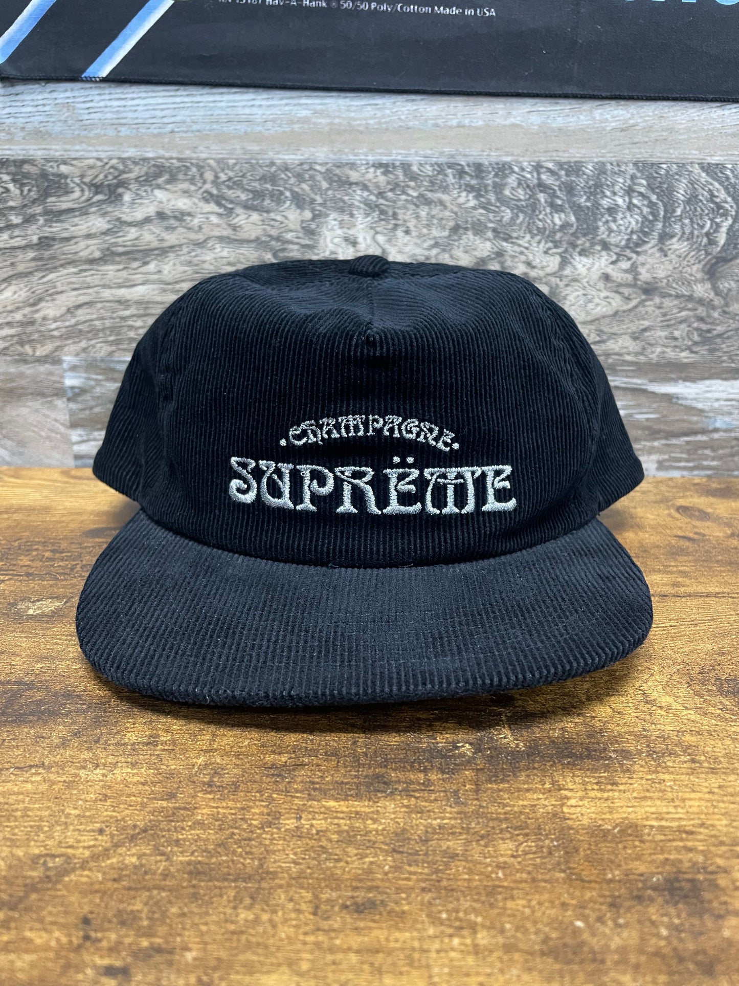 OS - Supreme Champagne Corduroy 5-Panel Cap from the SS24