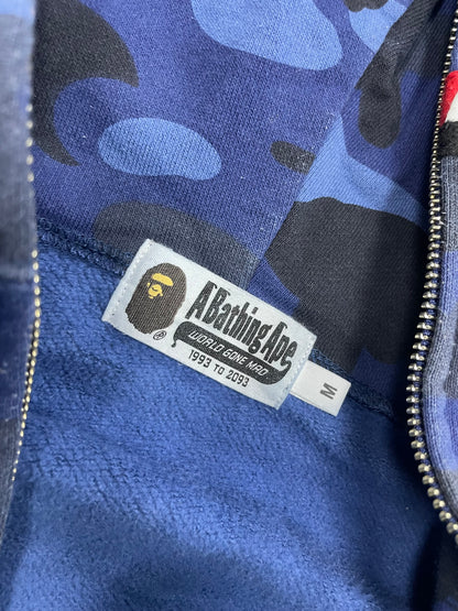 A Bathing Ape Color Camo Shark Full Zip Hoodie M