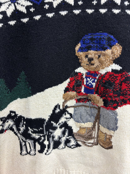 M - Polo Ralph Lauren Husky Bear Sled Knit Sweater