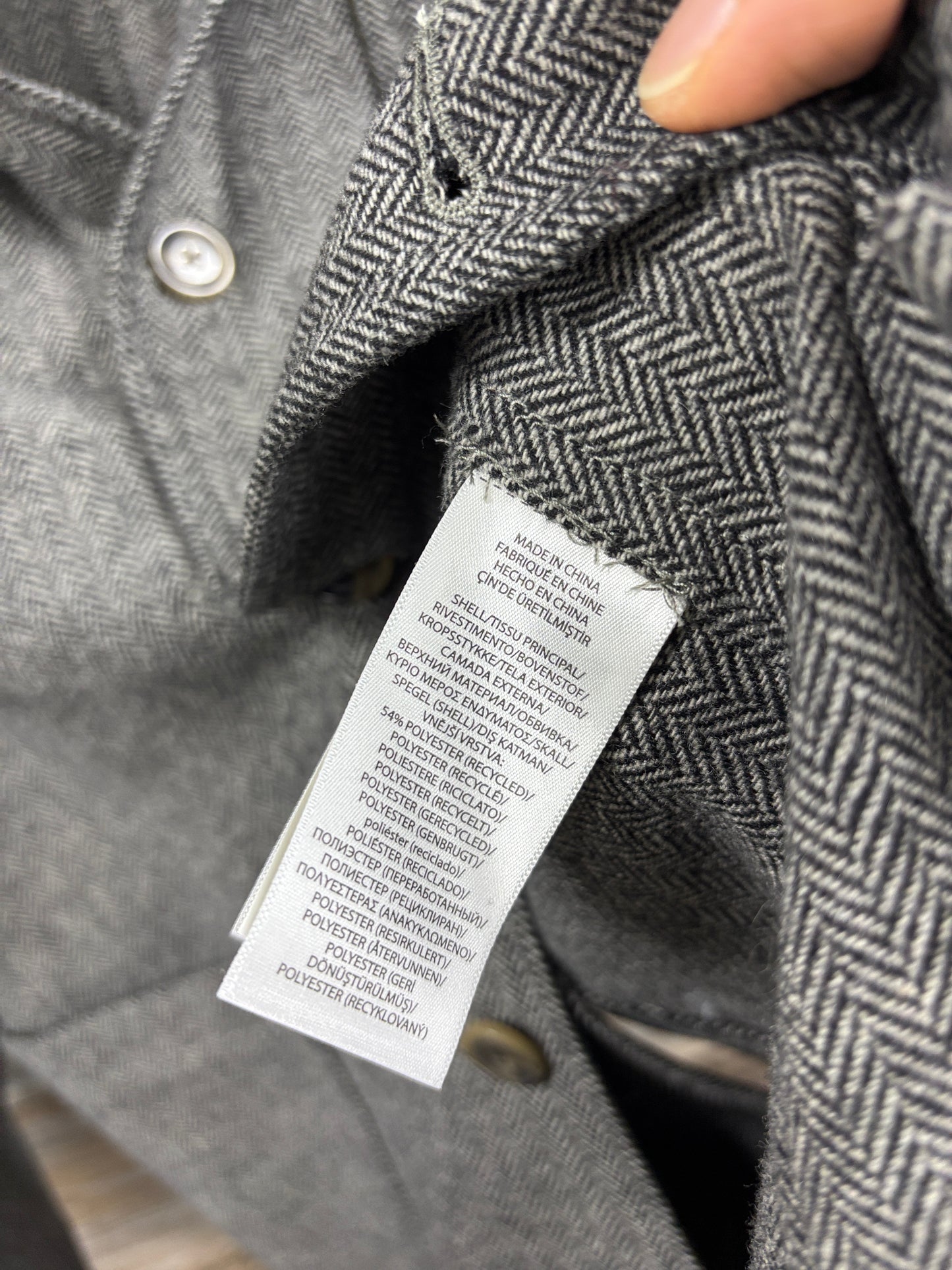 40L- Polo herringbone wool coat