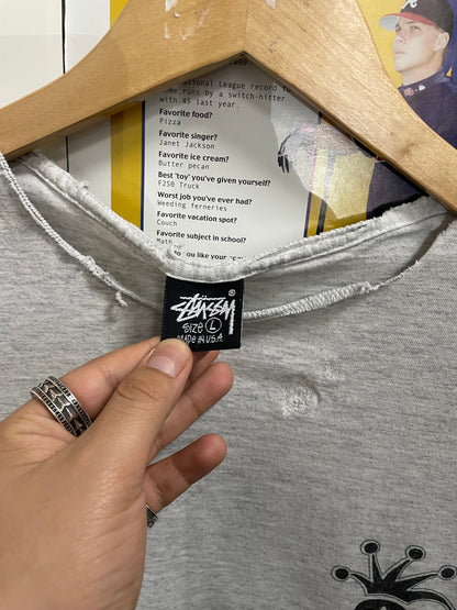 L - 90s Stussy t-shirt “ Crown Crest “ Tee