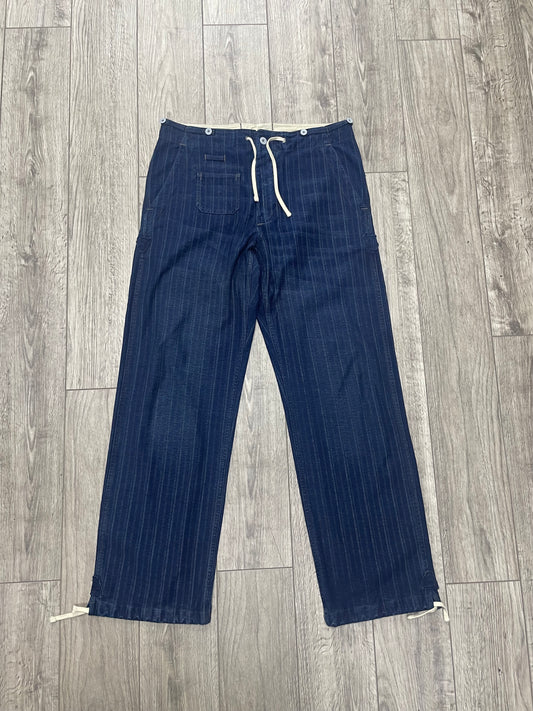 RRL Indigo Striped Jersey Drawstring Pants