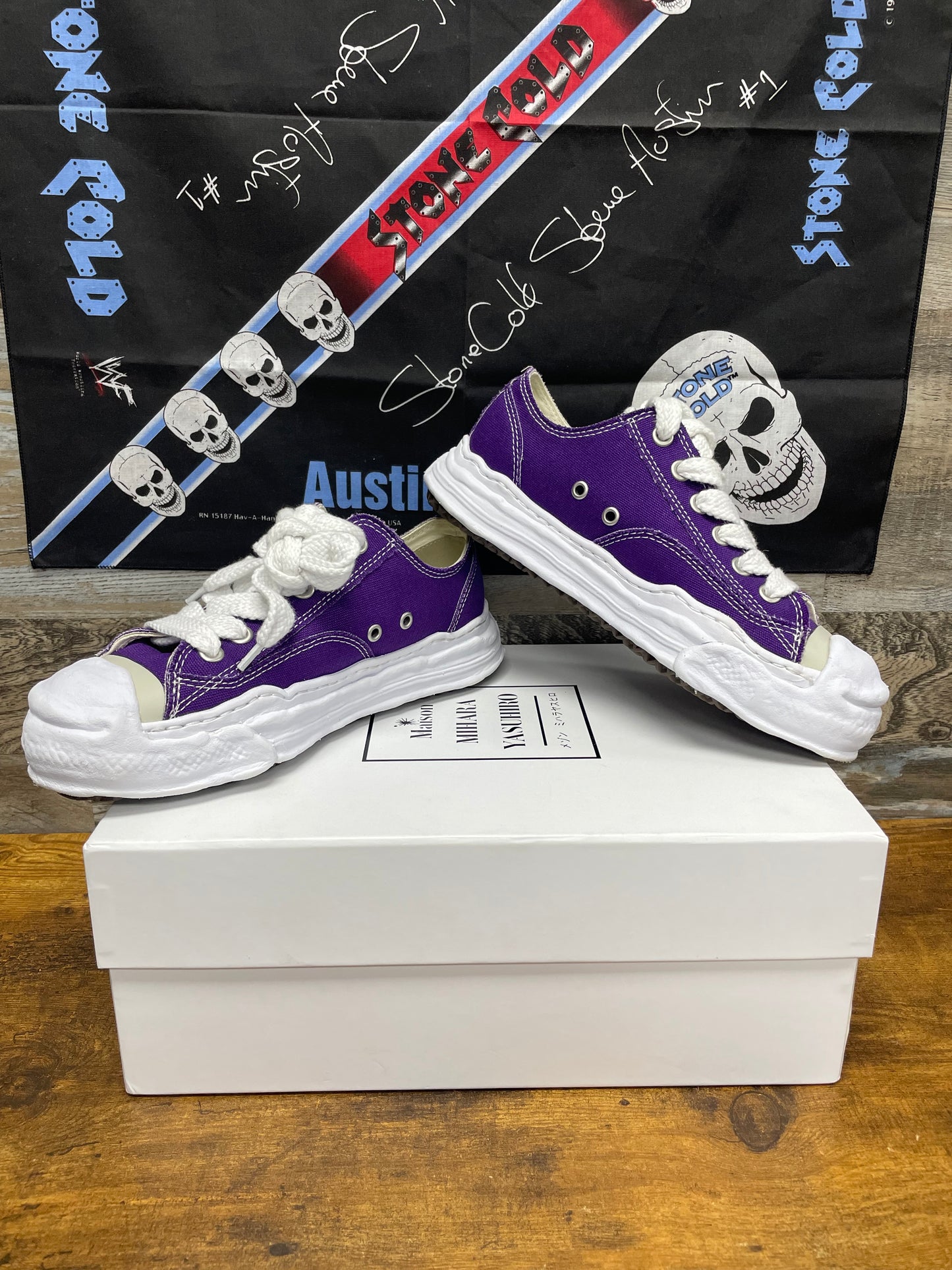 Maison Mihara Yasuhiro Hank OG Sole Canvas Low Purple 40/8