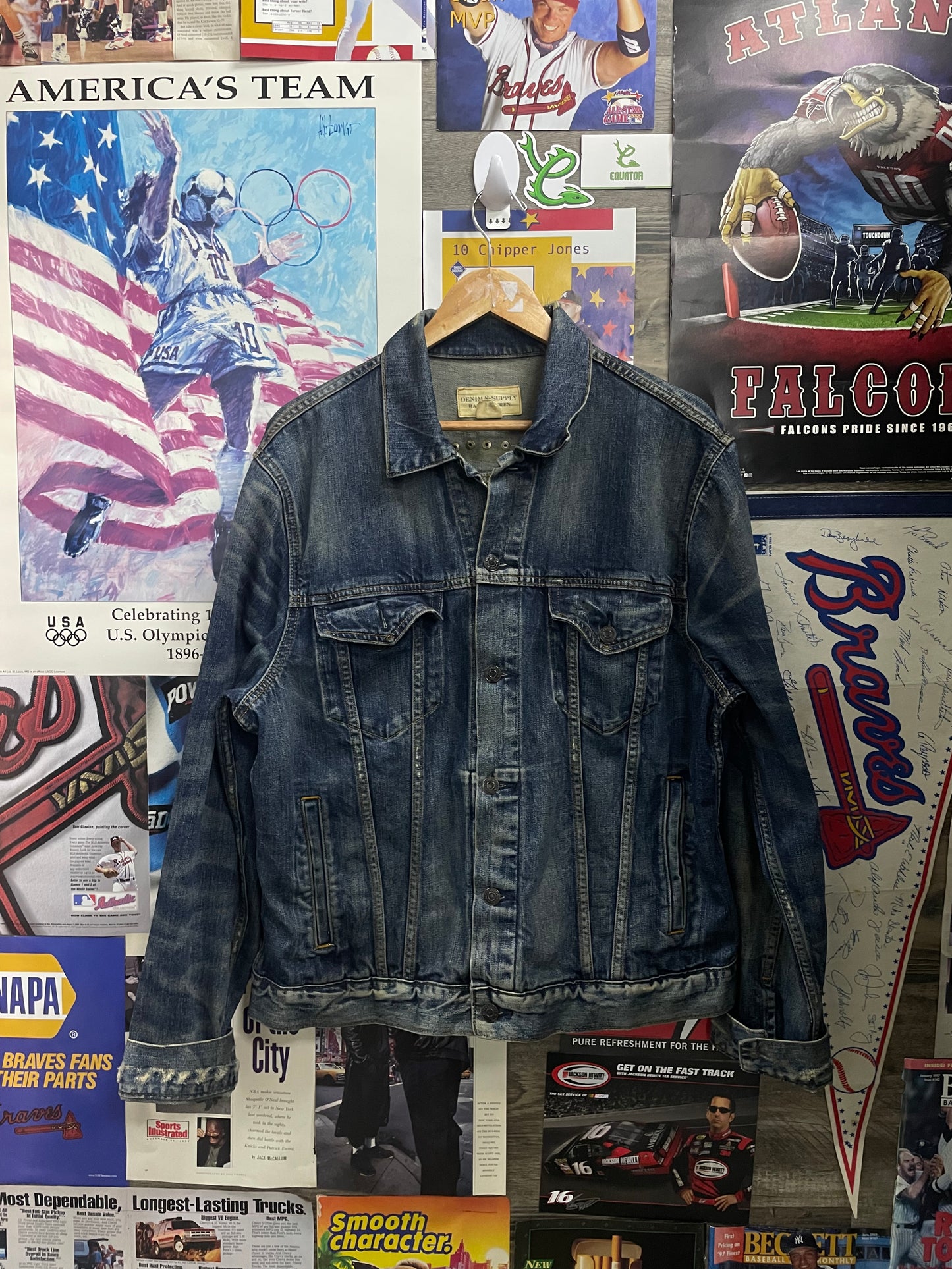XL - Denim & Supply Ralph Lauren Skull Trucker Jacket