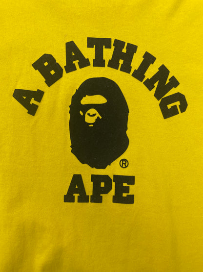 A Bathing Ape Yellow College Tee L