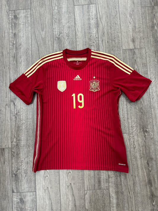 Spain 2013/14 Home Jersey Diego Costa Size XL