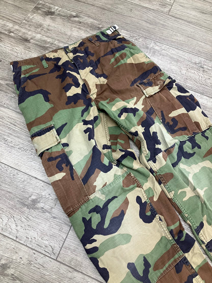 30-Brown/Black Camo Double Knee Cargo Pants
