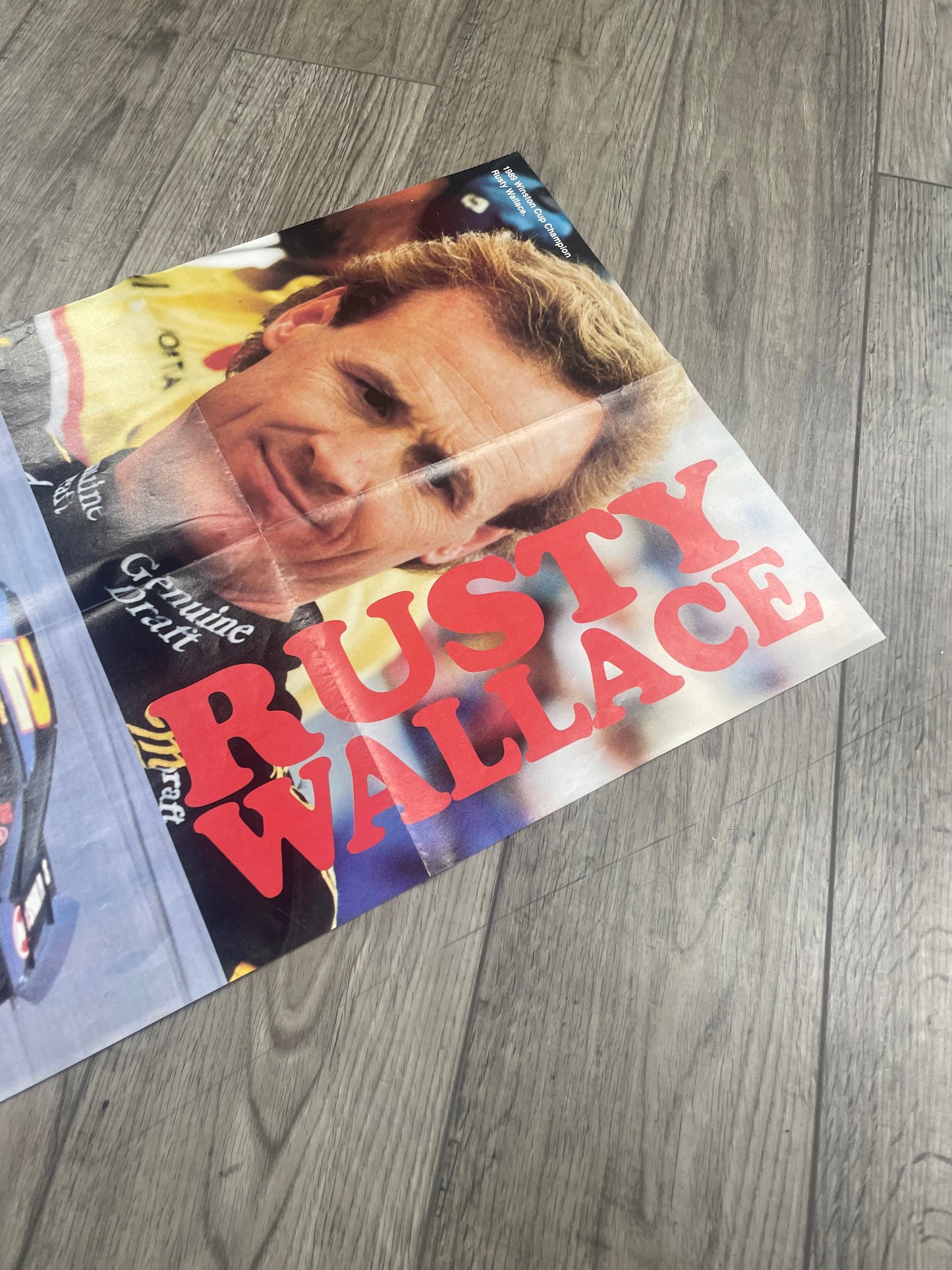 OS - Vintage Rusty Wallace & Michael Waltrip Double sided poster