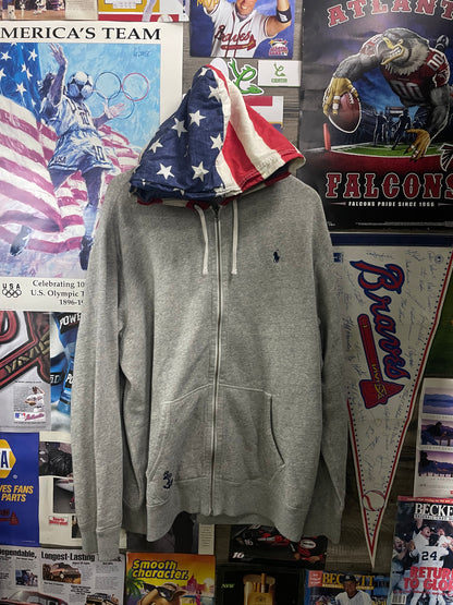 XXL - Polo By Ralph Lauren American Flag hooded zip