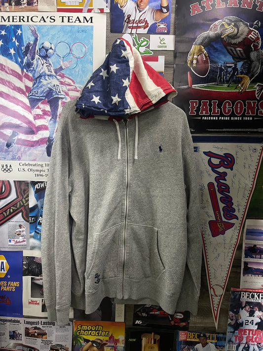 XXL - Polo By Ralph Lauren American Flag hooded zip