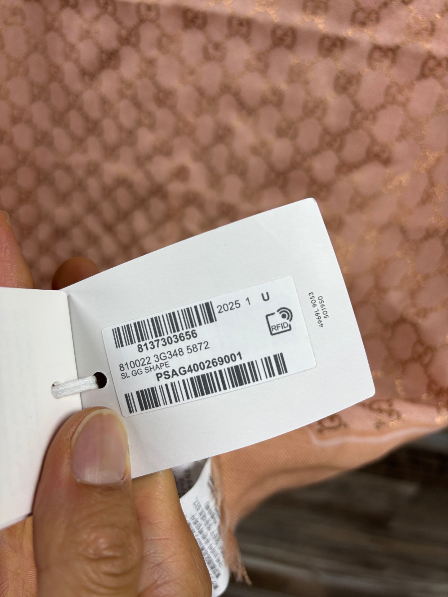 Gucci giant pink scarf