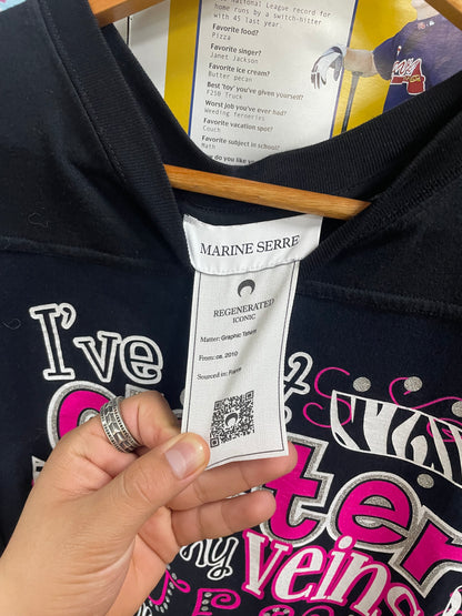 M - Marine Serre I've got Glitter in my veins Reconstructed Tee
