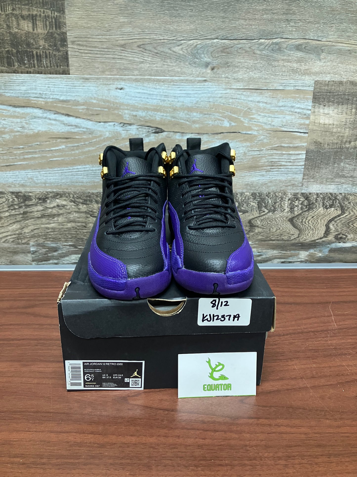 Jordan 12 Field Purple GS Size 6.5Y