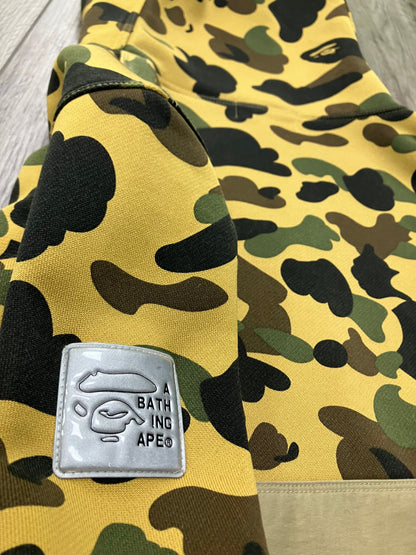 A Bathing Ape Camo Half Zipup Pullover L