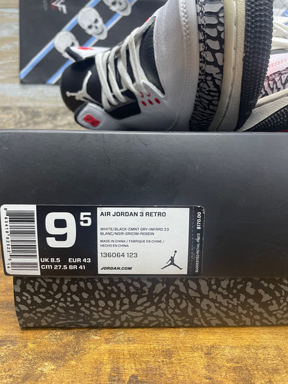 Jordan 3 Retro 'Infrared 23' 9.5