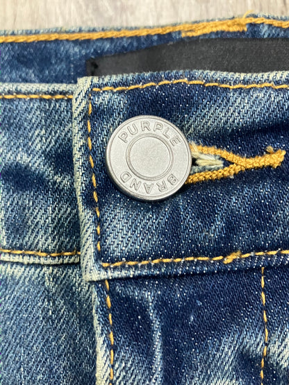 33- Purple Brand Dark Acid Wash Denim