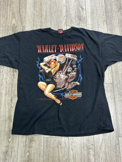 Harley Lightning Engine Tee Size XXL