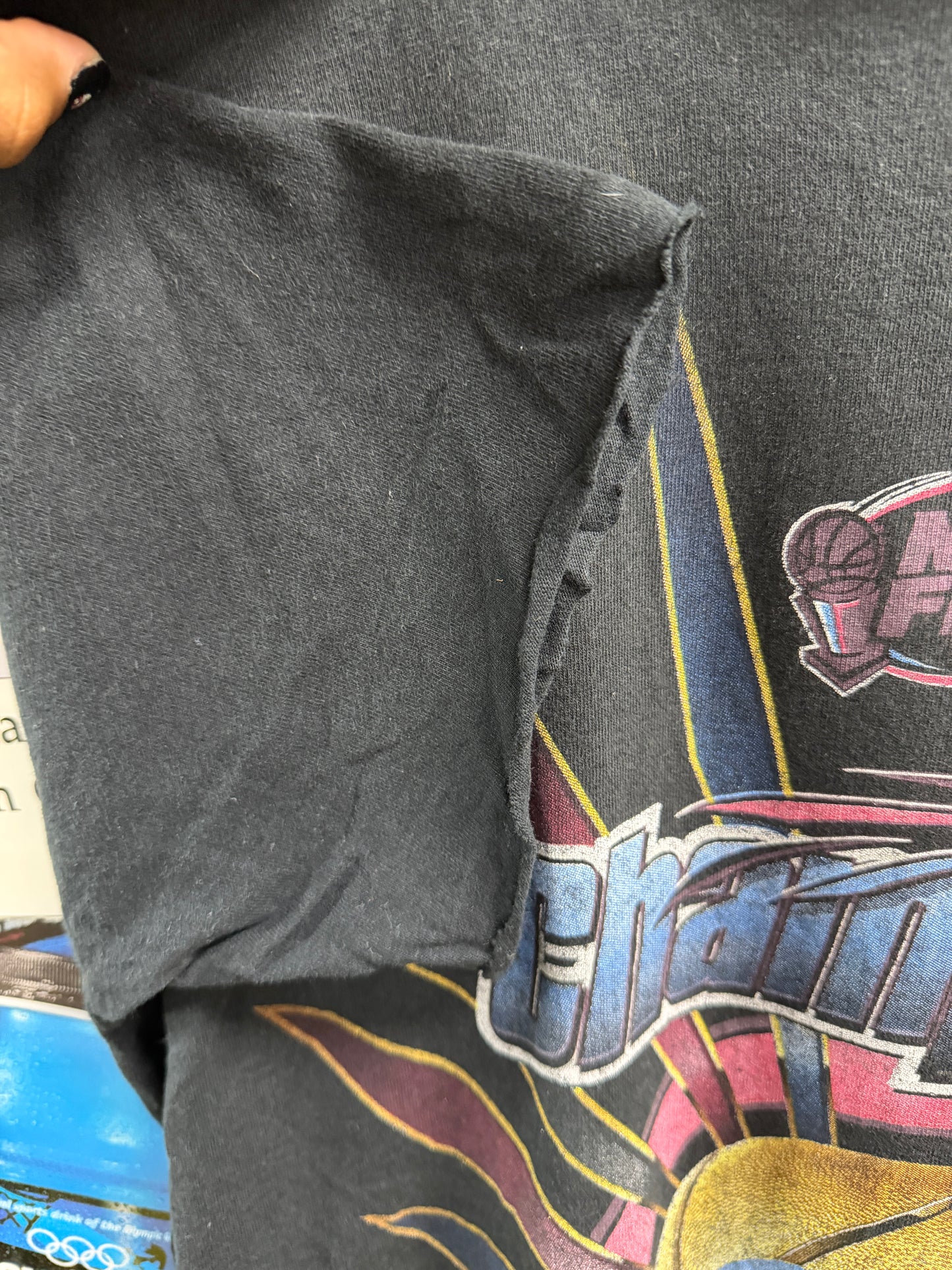 L - Chicago Bulls 1998 NBA Champions Distressed Starter