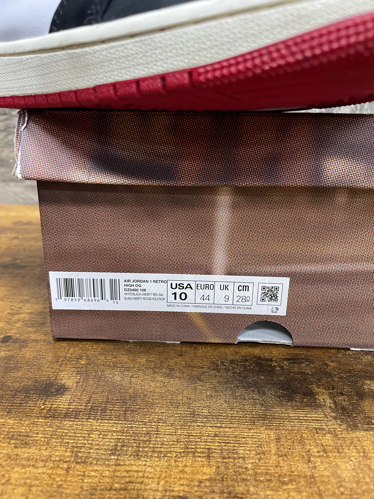 10 - Nike Air Jordan 1 Retro High OG "Black Toe Reimagined" sneaker