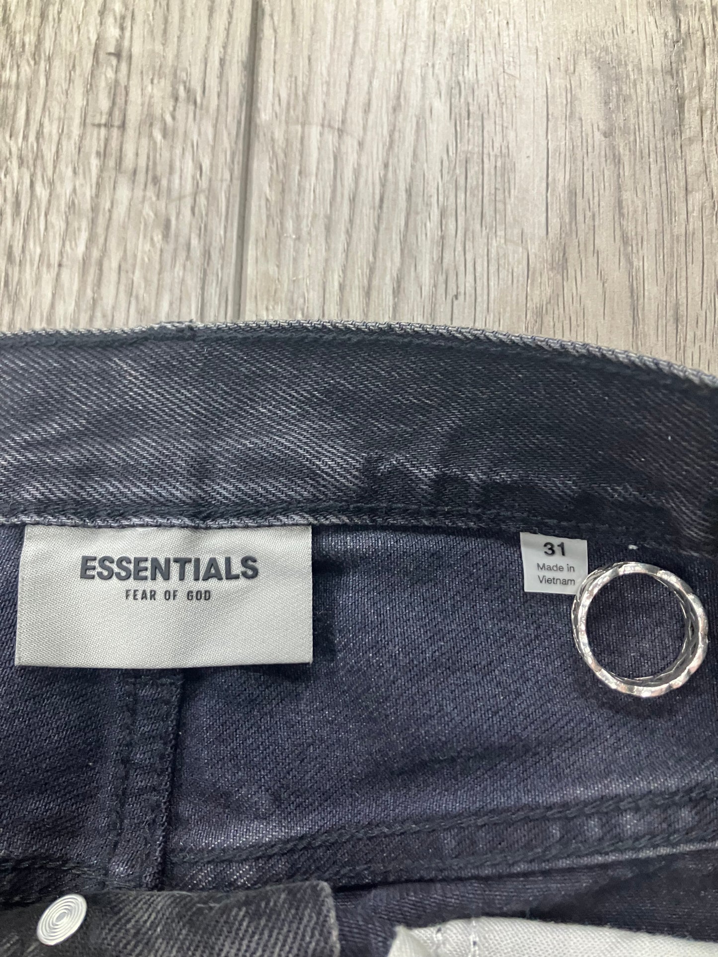 31 - Fear Of God Essentials Black Wash Denim