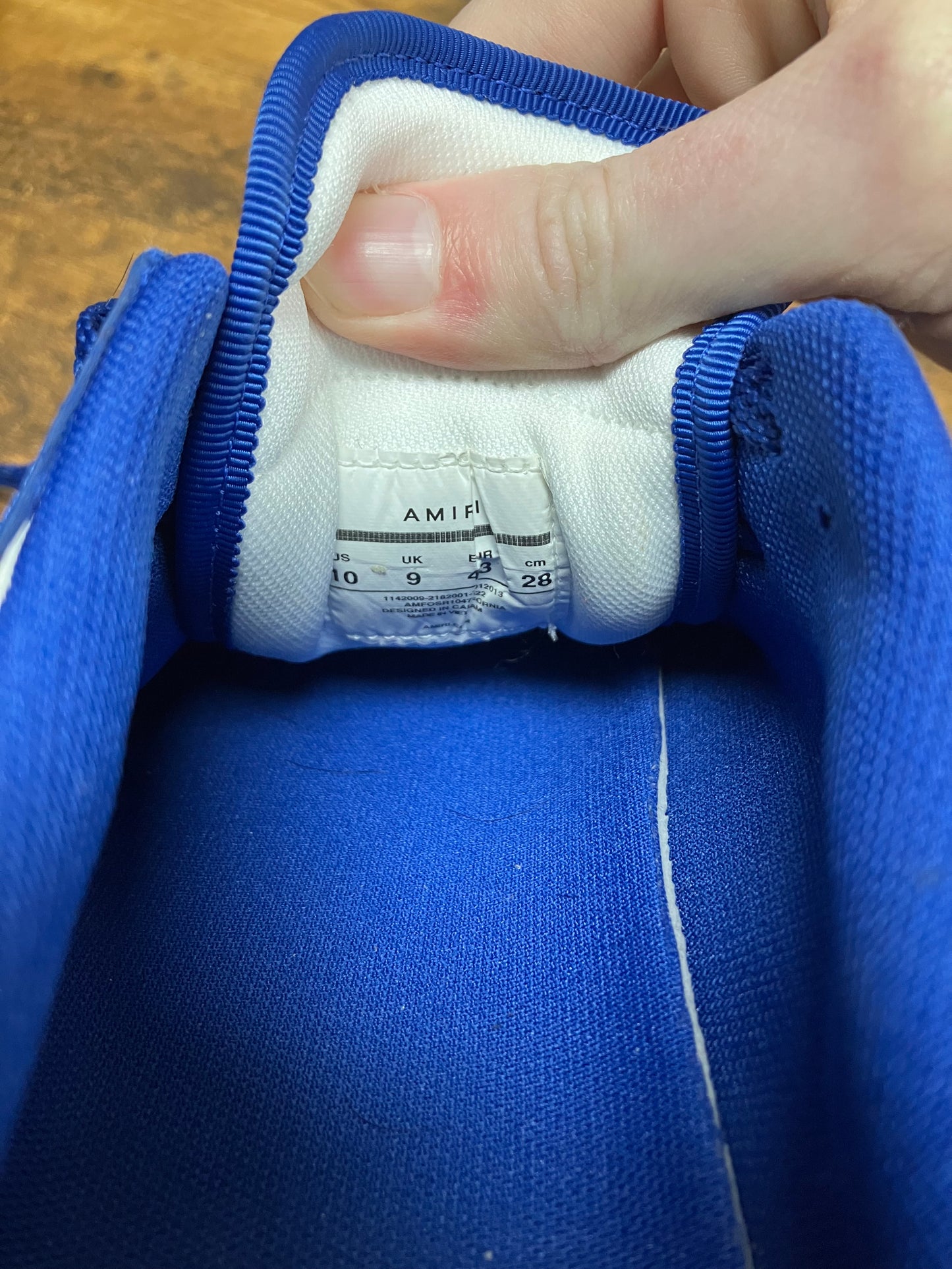 AMIRI Bone Low Blue Size 10