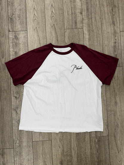 L - Rhude Logo Raglan Burgundy