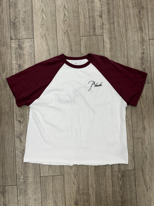 L - Rhude Logo Raglan Burgundy