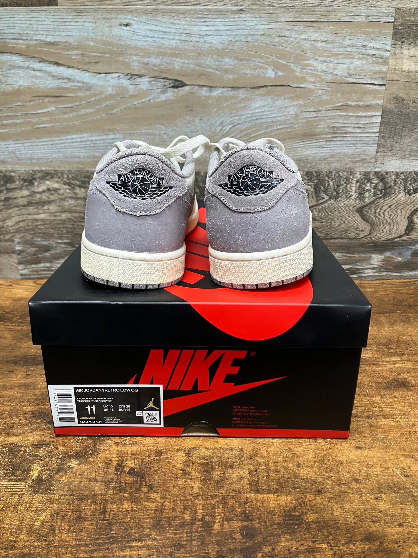 Jordan 1 Low Atmosphere Grey Size 11