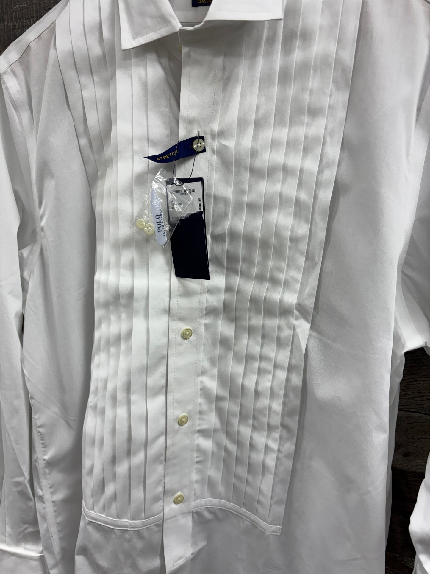 M- Polo by Ralph Lauren tuxedo pleated shirt