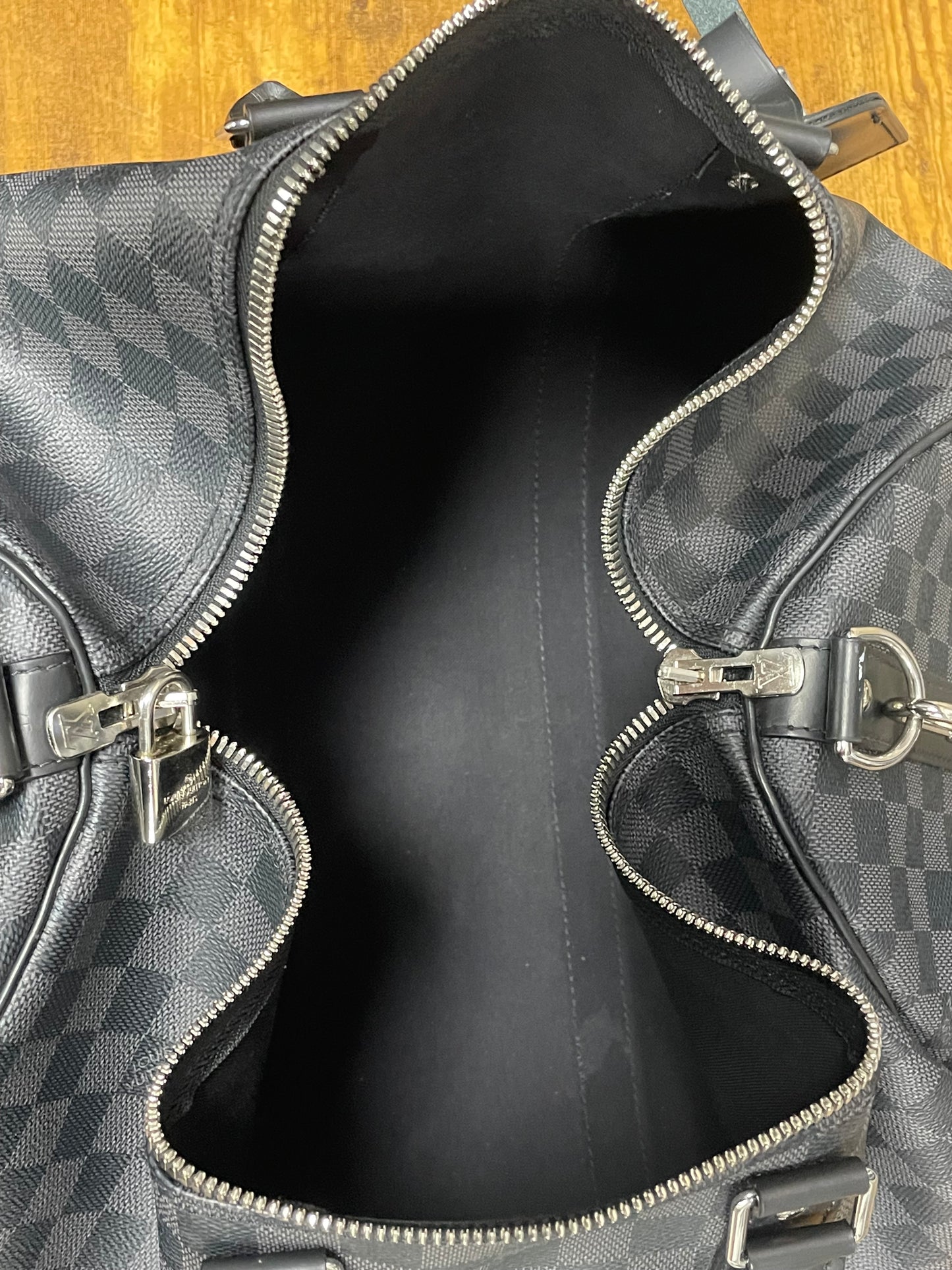 Louis Vuitton Black Monogram Duffle Bag