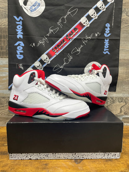 12 - Air Jordan 5 Retro Fire Red (Black Tongue)