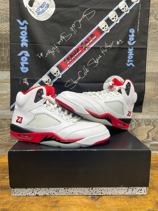 12 - Air Jordan 5 Retro Fire Red (Black Tongue)