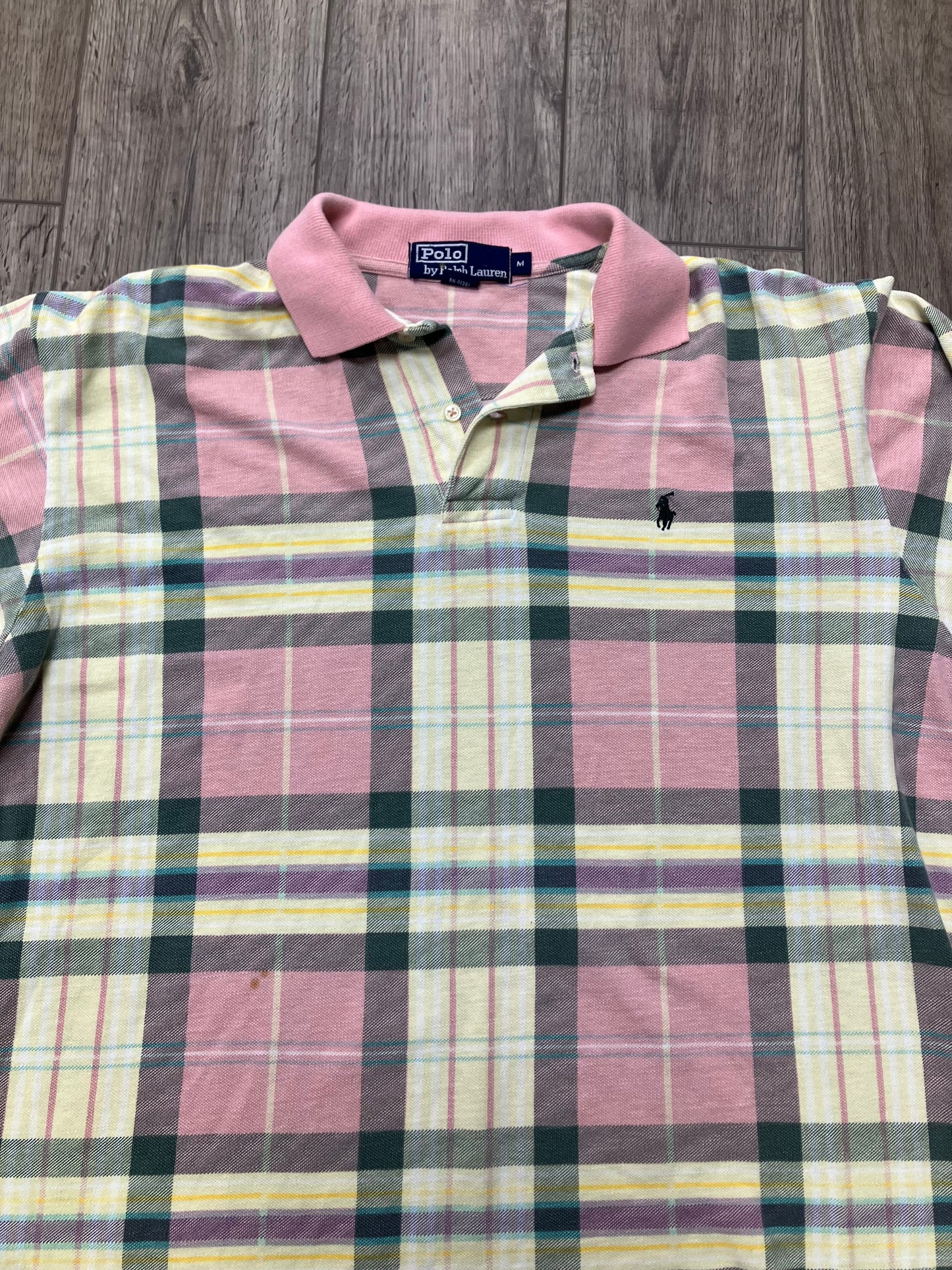 Vintage Polo Ralph Lauren Pink Plaid Long Sleeve Shirt M