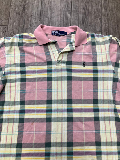 Vintage Polo Ralph Lauren Pink Plaid Long Sleeve Shirt M