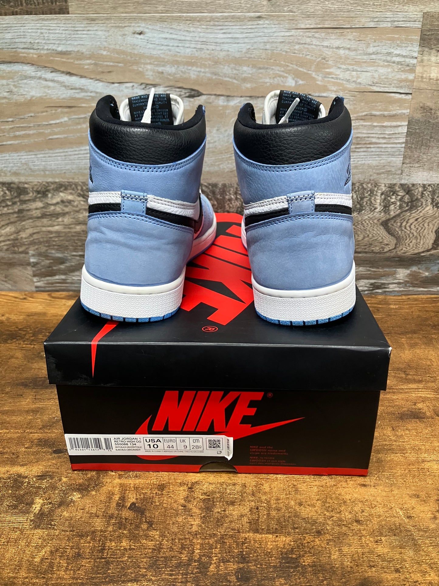 Jordan 1 High University Blue Size 10