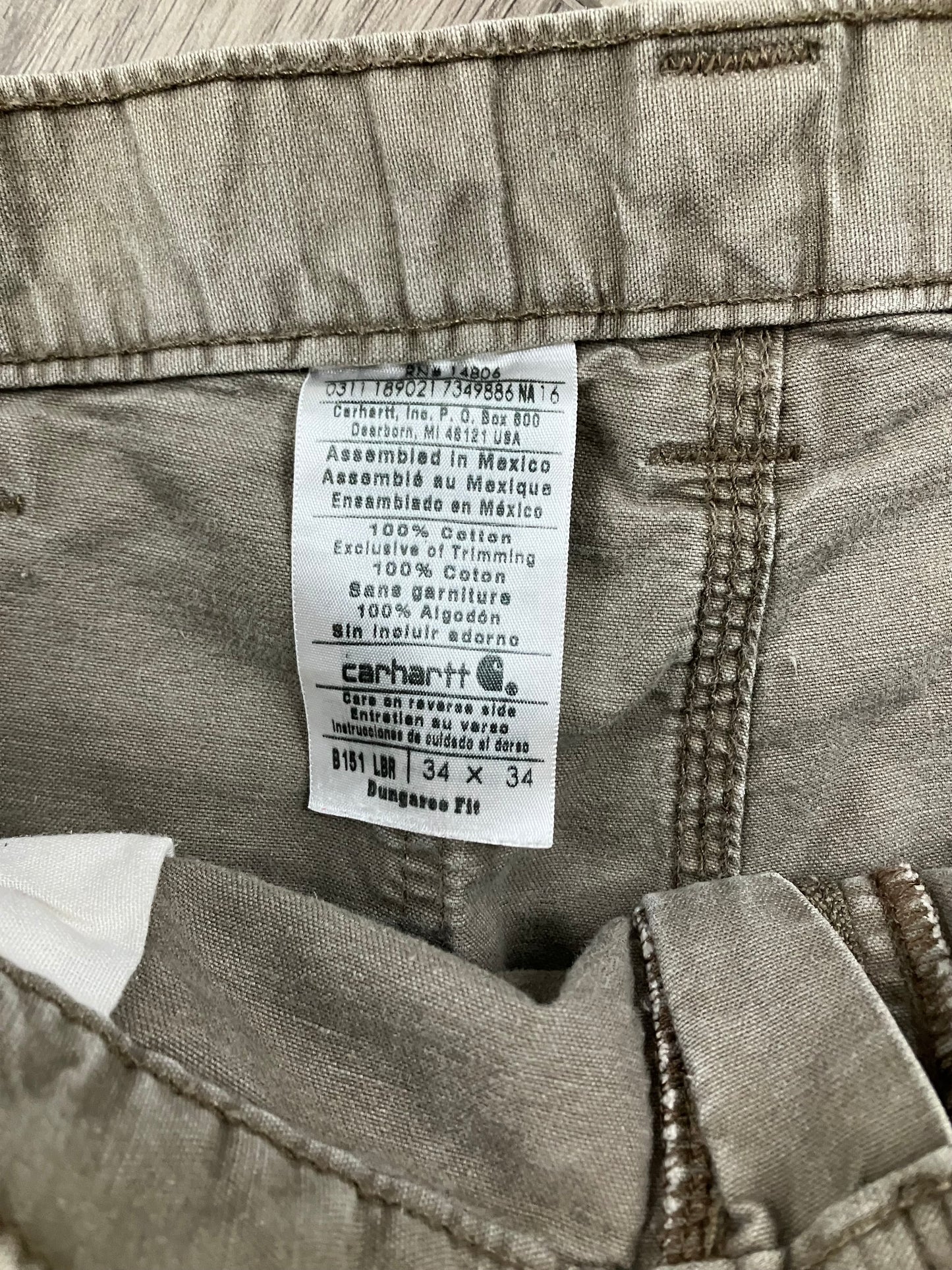 34x32 - Vtg Carhartt Faded Pants