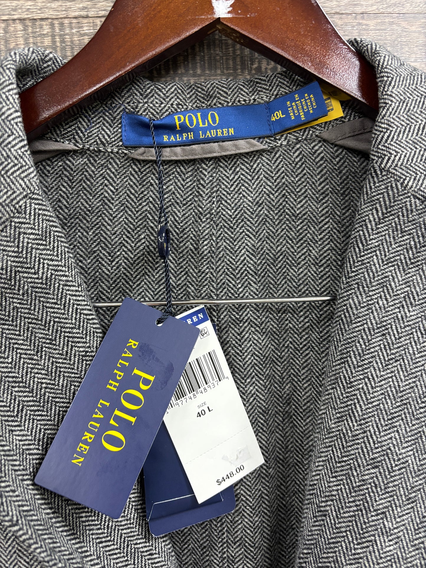 40L- Polo herringbone wool coat