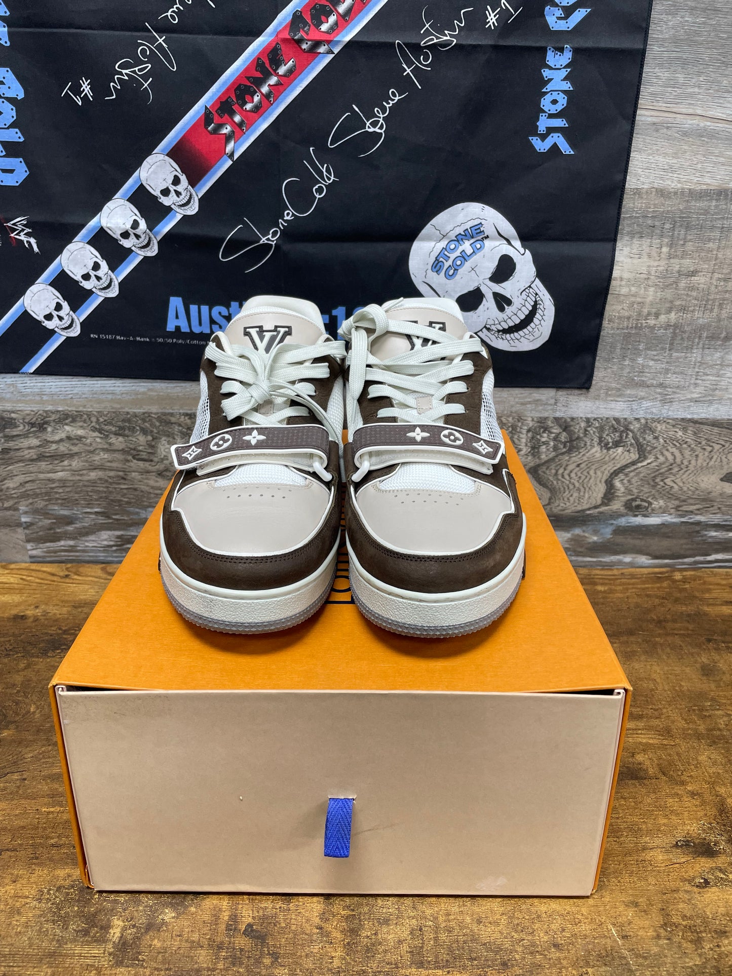 Louis Vuitton Mocha Brown Monogram Trainer Size 10