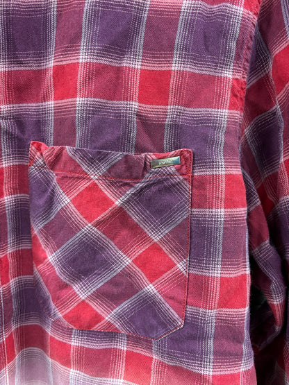 L- Amiri red bleached flannel