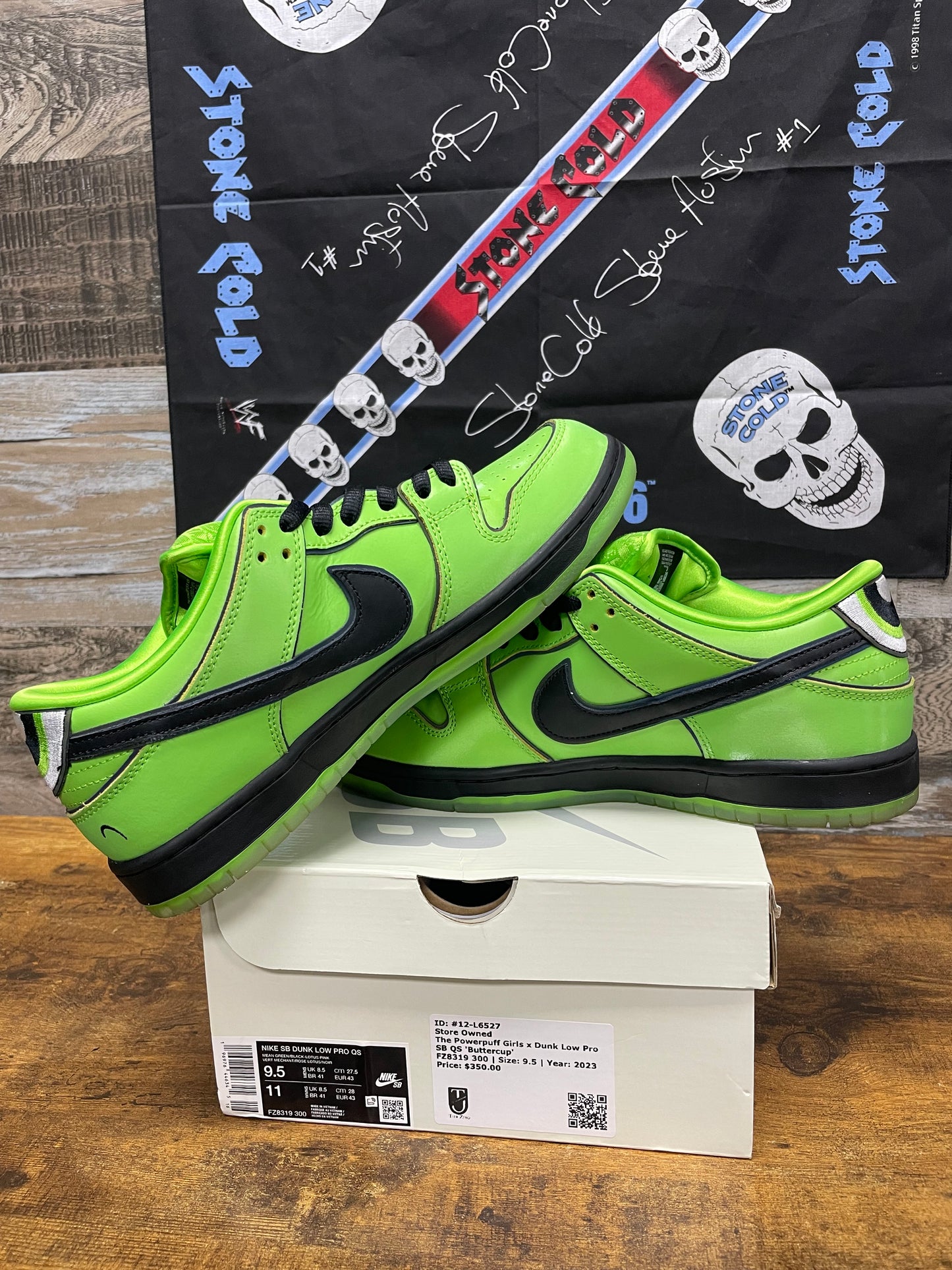 9.5-Nike Dunk Pro SB Powerpuff Girls Buttercup