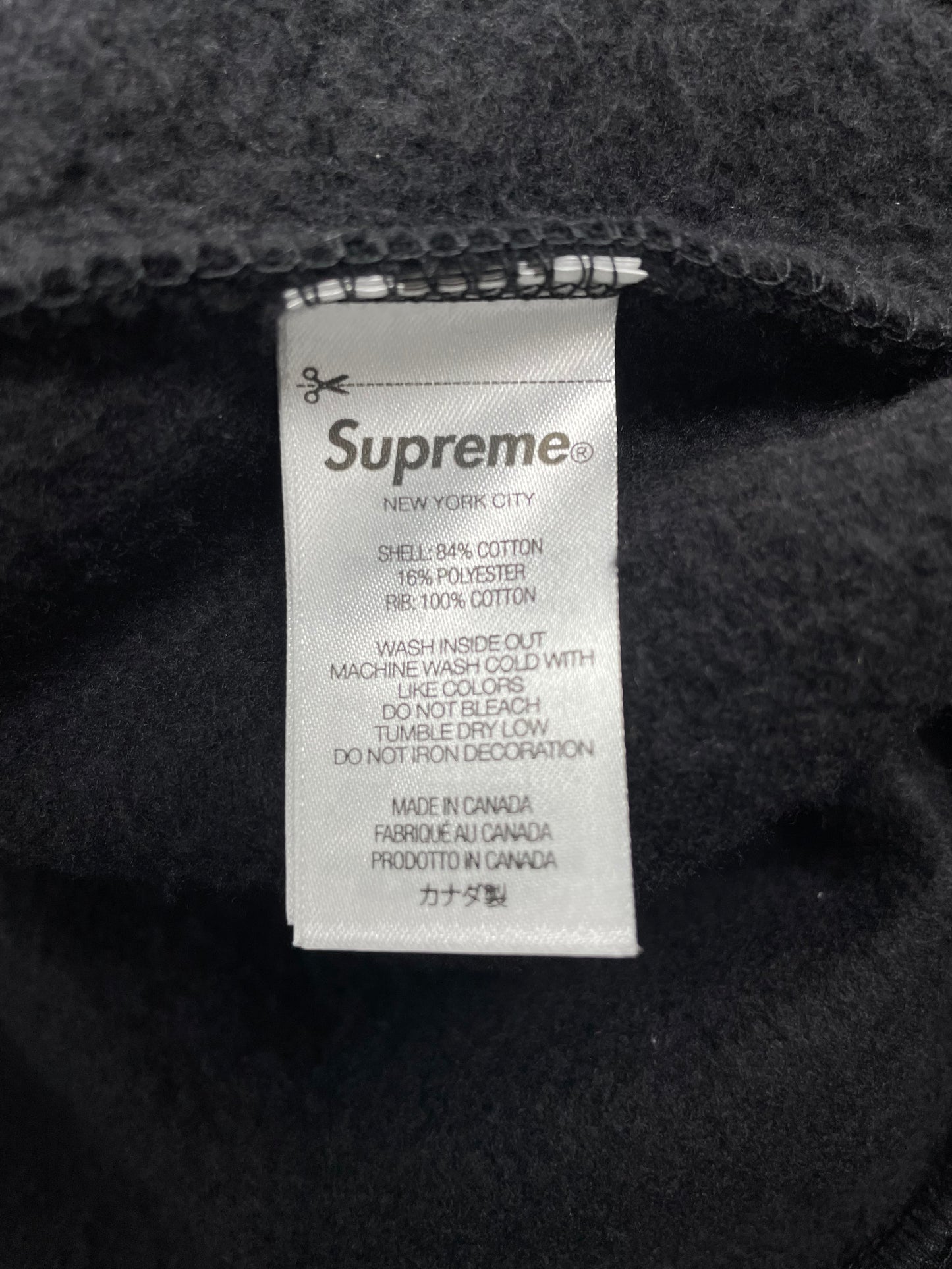 Supreme Classic Logo NY Hoodie black XL New