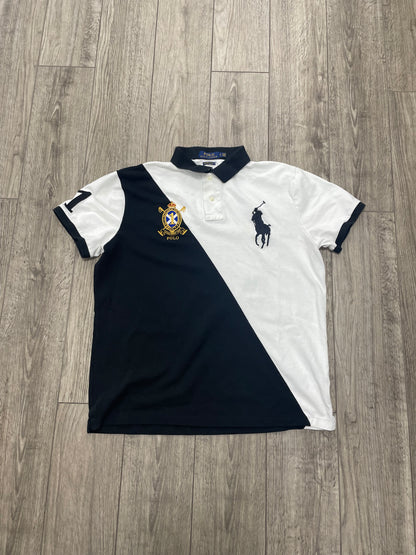 L - Polo RL Split Black White